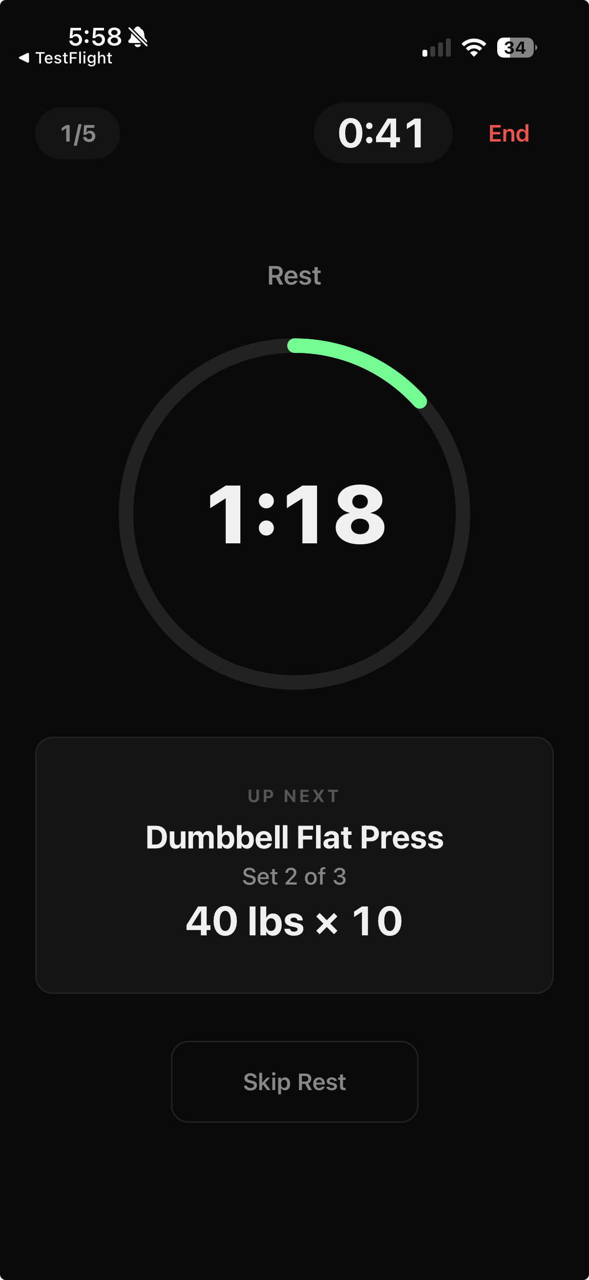 PeakSets Rest Timer